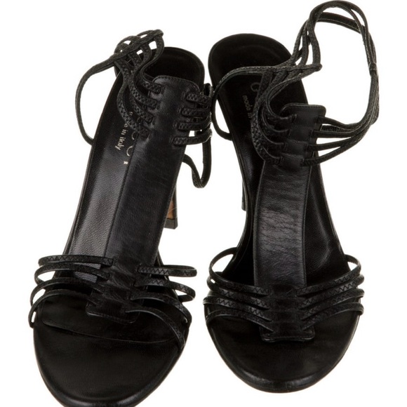 Gucci Black Strappy Heels - Picture 3 of 4